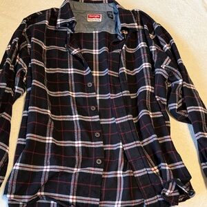 Wrangler Black and Red Plaid Shirt